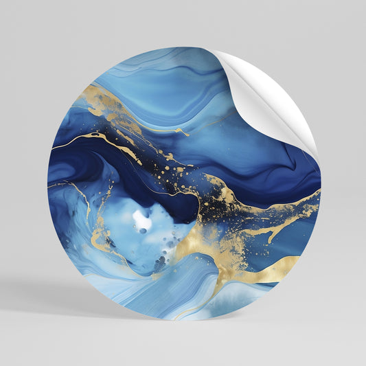 AZURE DREAMSCAPE Kulatá samolepka