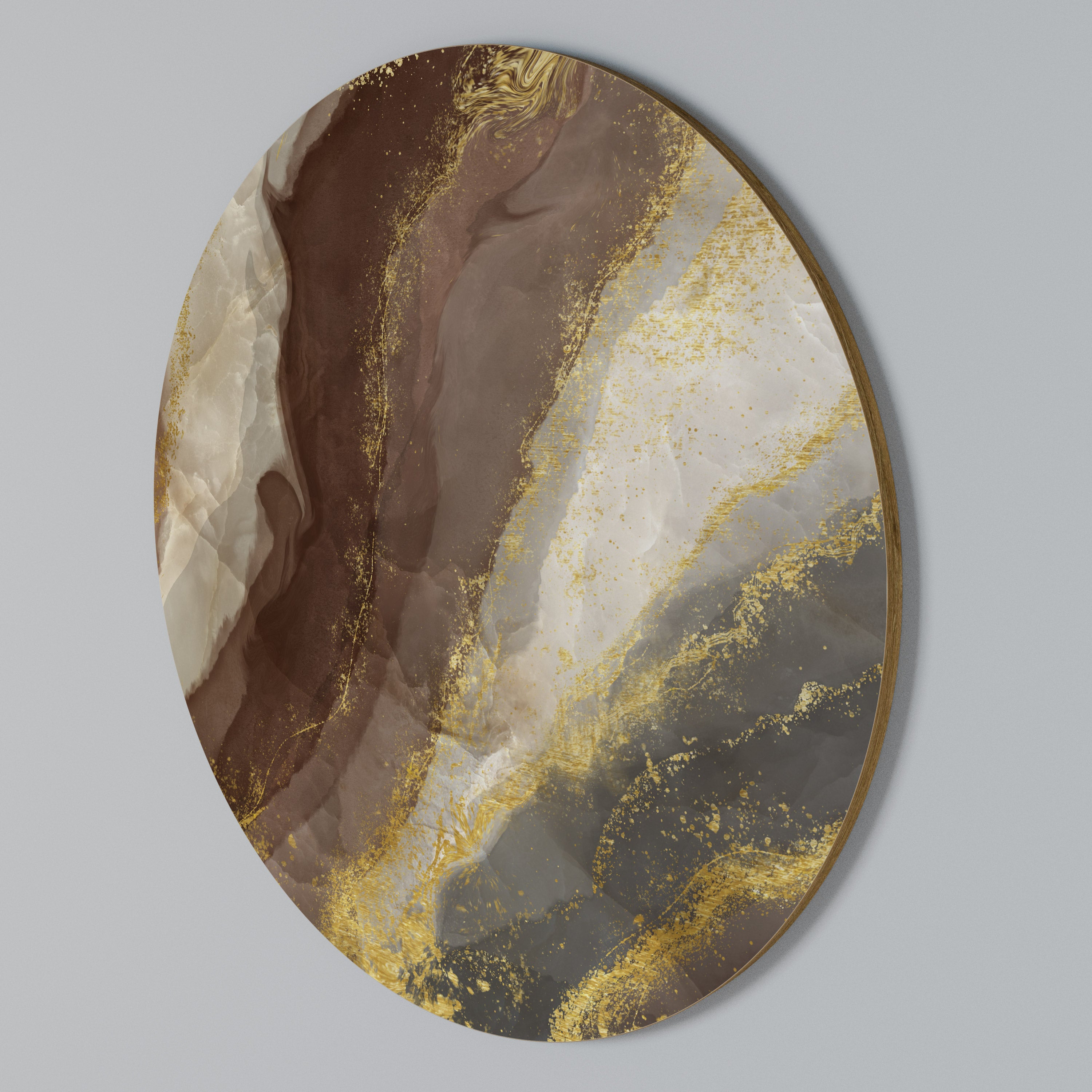 MARBLED ELEGANCE Round Wall Art