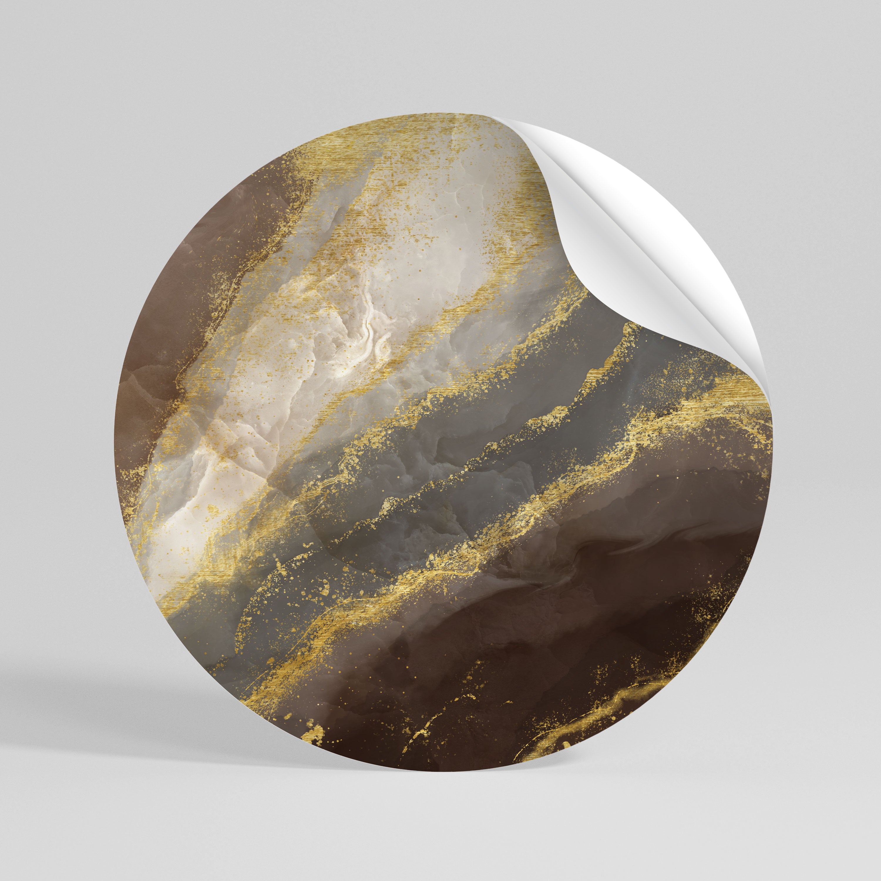 MARBLE MIRAGE Kulatá samolepka