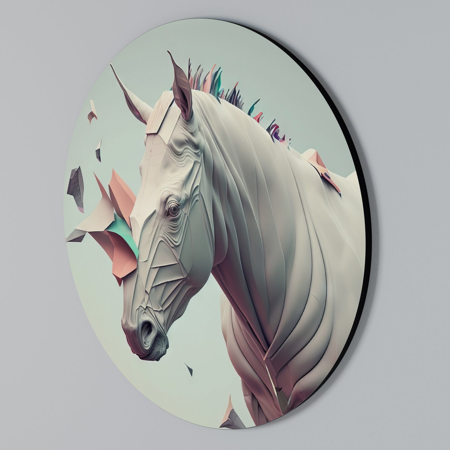 FUTURISTIC HORSE Kulatá nástěnná dekorace