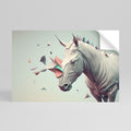 FUTURISTIC HORSE Vodorovný samolepicí plakát