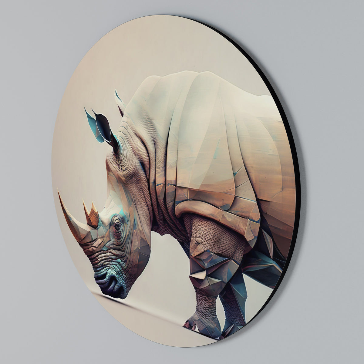 FUTURISTIC RHINO Kulatá nástěnná dekorace