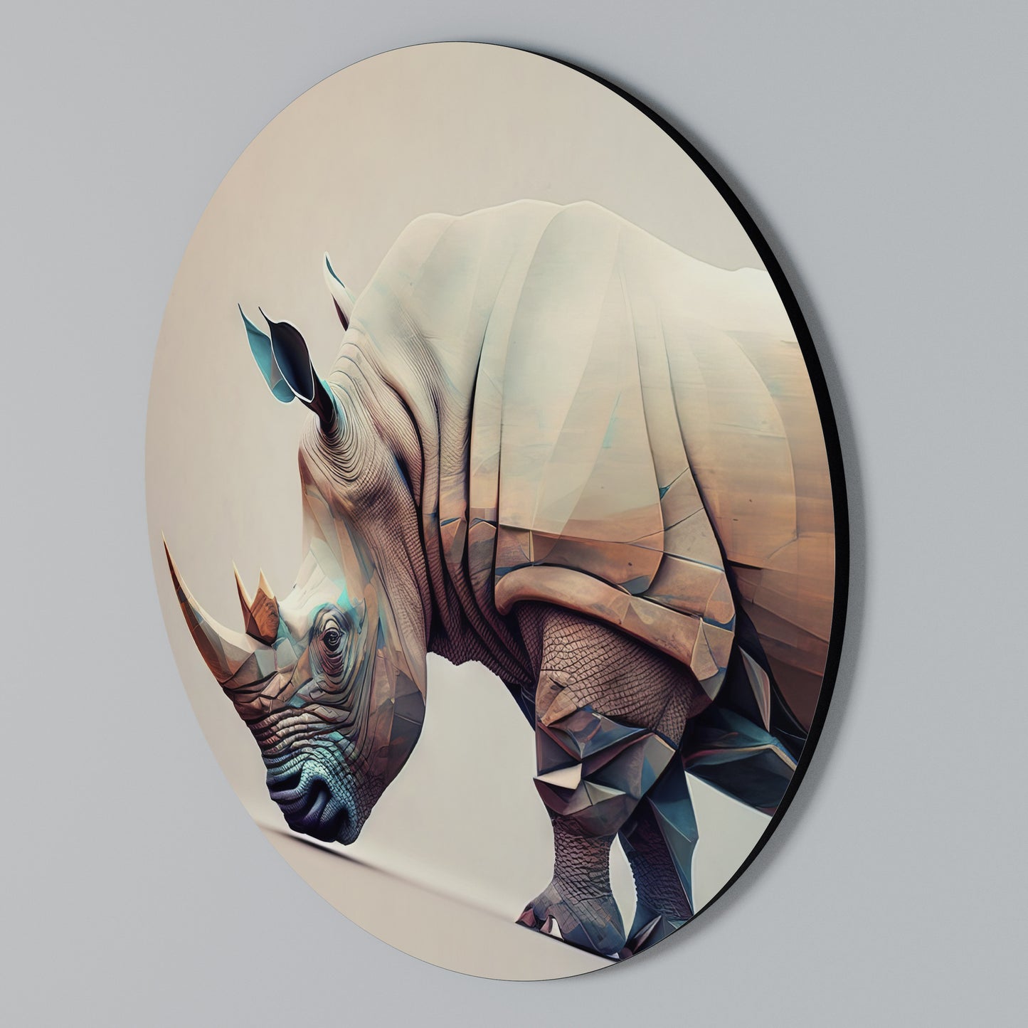 FUTURISTIC RHINO Kulatá nástěnná dekorace