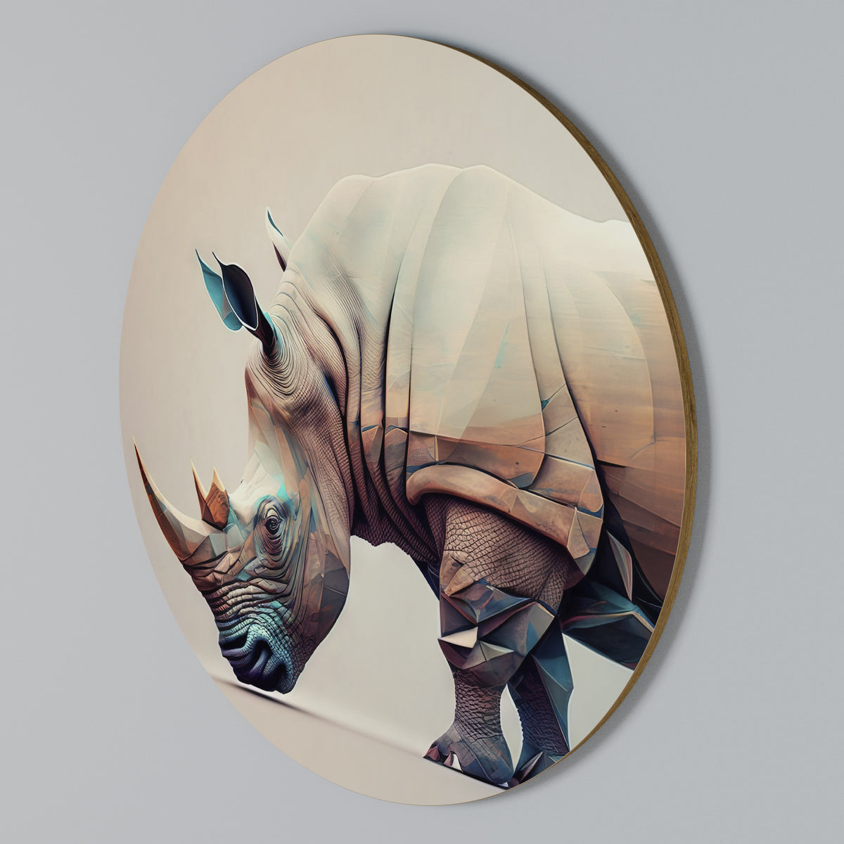FUTURISTIC RHINO Kulatá nástěnná dekorace