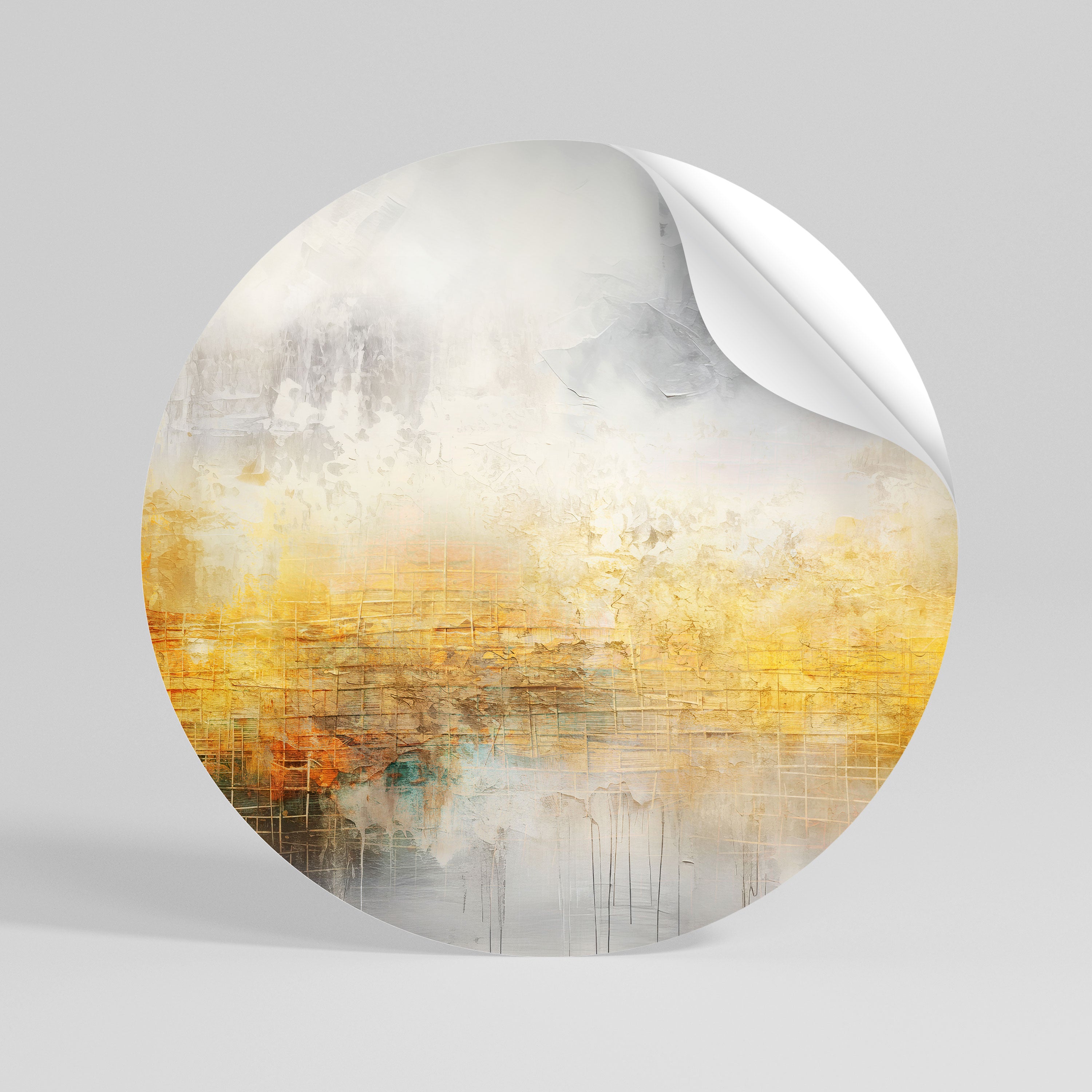 IMPRESSIONAL DAWN Peel and Stick Round Sticker