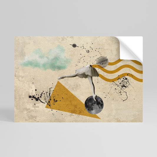 SHAPES OF BALLERINA Vodorovný samolepicí plakát