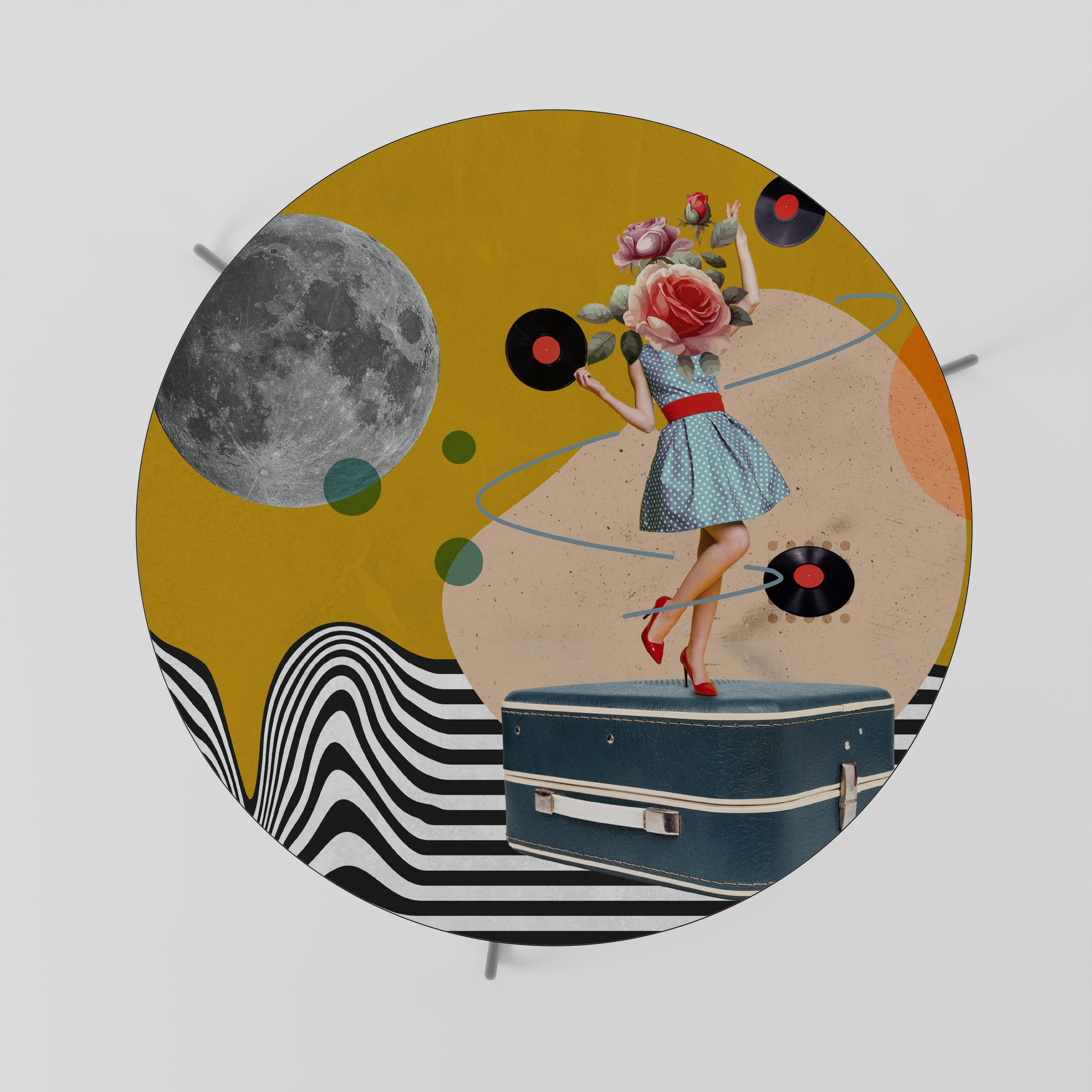 VINYL RETROSPECTION Konferenční stolek