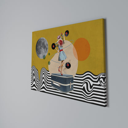 VINYL RETROSPECTION Horizontal Canvas Print