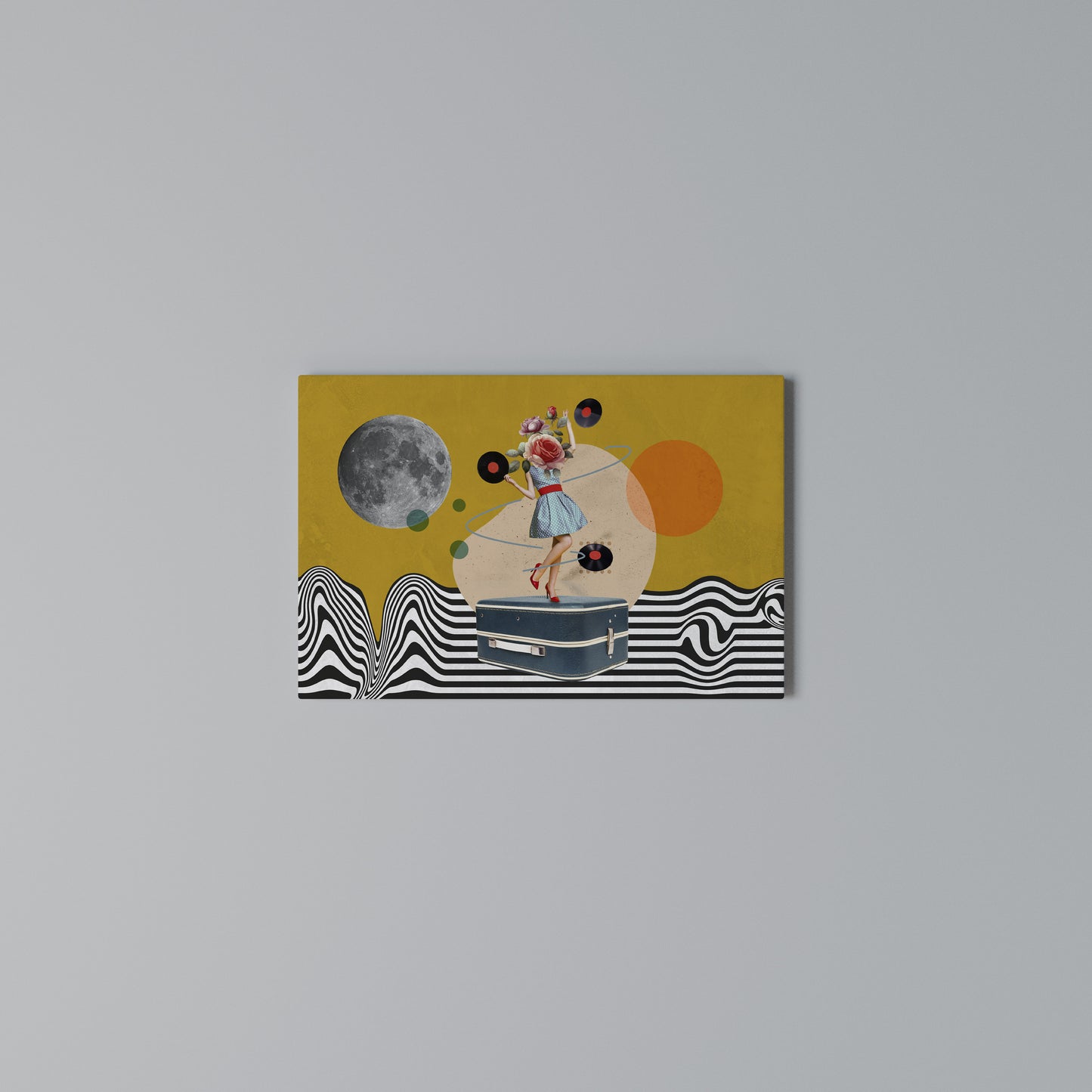 VINYL RETROSPECTION Horizontal Canvas Print