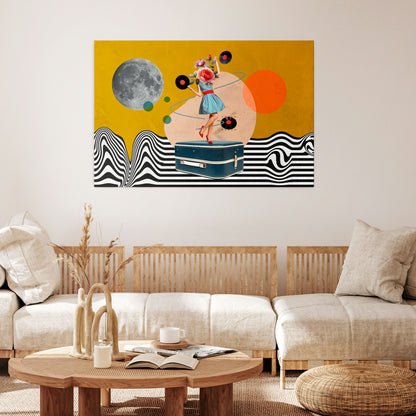 VINYL RETROSPECTION Horizontal Canvas Print