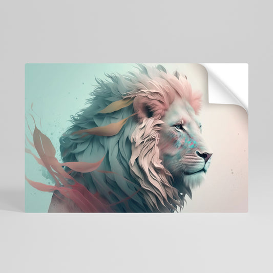 LUMINOUS LION MAJESTY Vodorovný samolepicí plakát