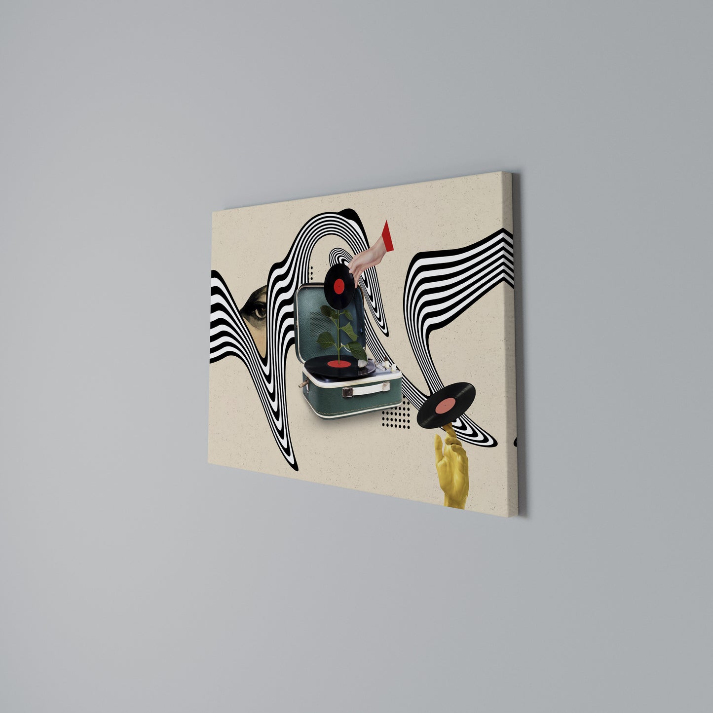 VINYL VARIATION Horizontal Canvas Print
