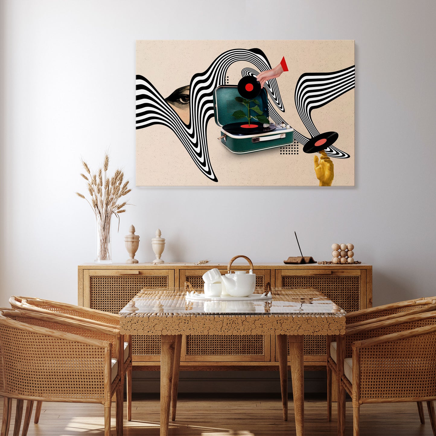 VINYL VARIATION Horizontal Canvas Print
