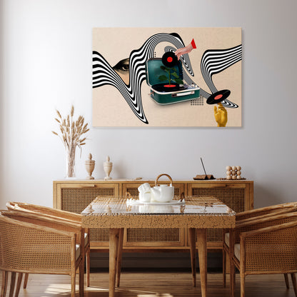 VINYL VARIATION Horizontal Canvas Print