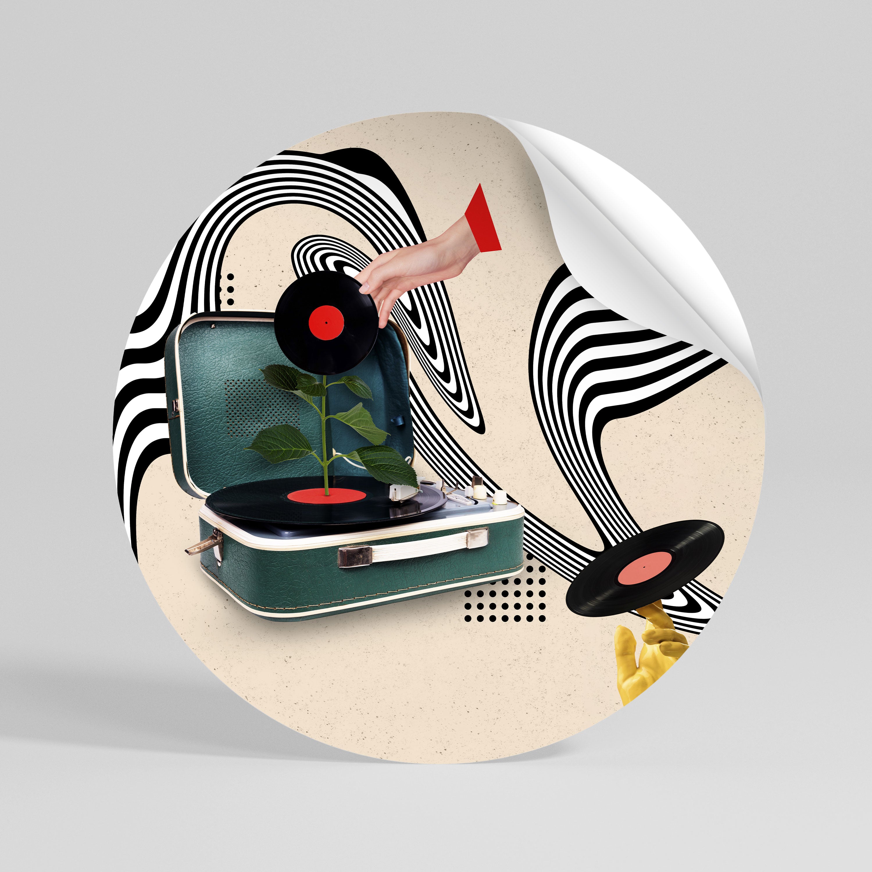 VINYL VARIATION Kulatá samolepka