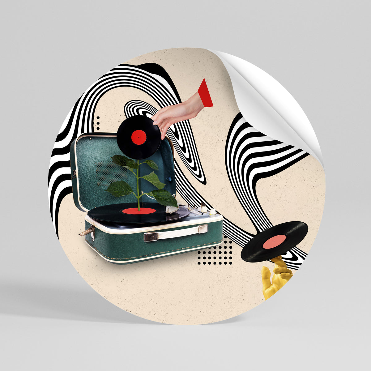 VINYL VARIATION Kulatá samolepka