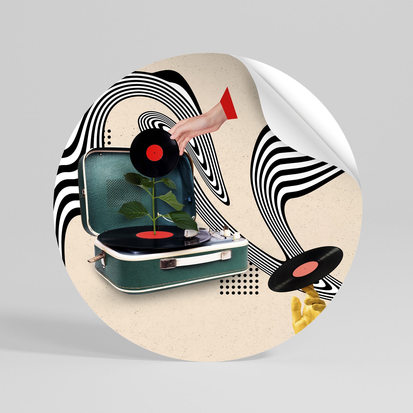 VINYL VARIATION Kulatá samolepka