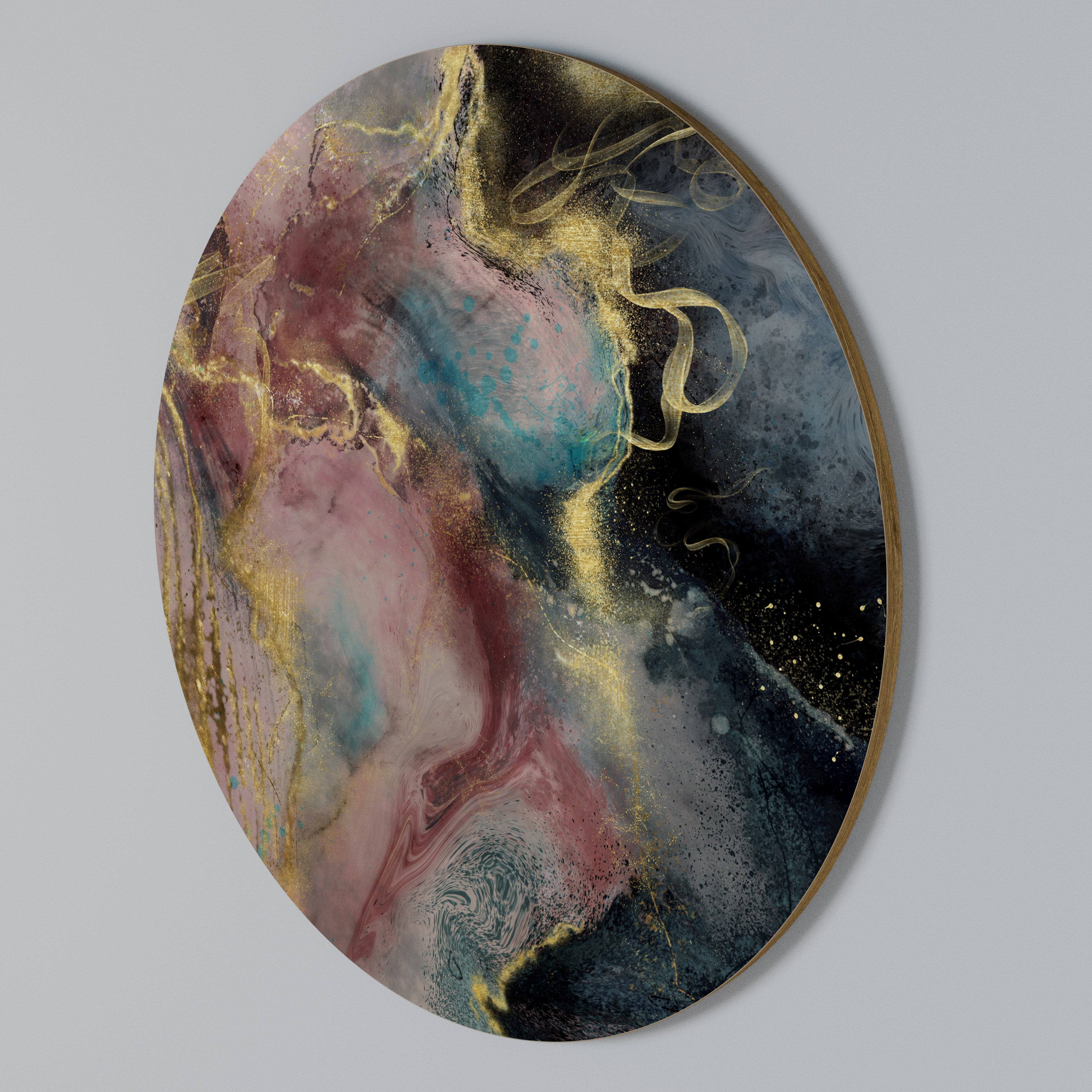EARTHY MARBLE Kulatá nástěnná dekorace