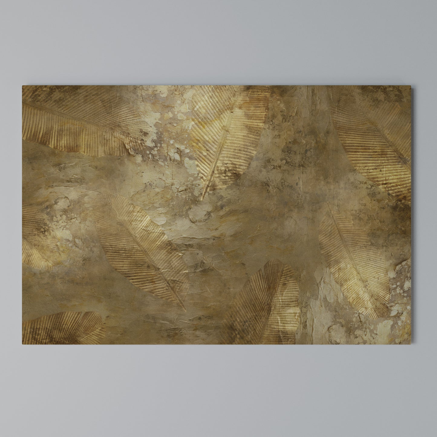 GILDED LEAF CASCADE Horizontal Canvas Print