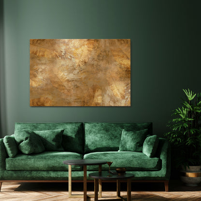 GILDED LEAF CASCADE Horizontal Canvas Print