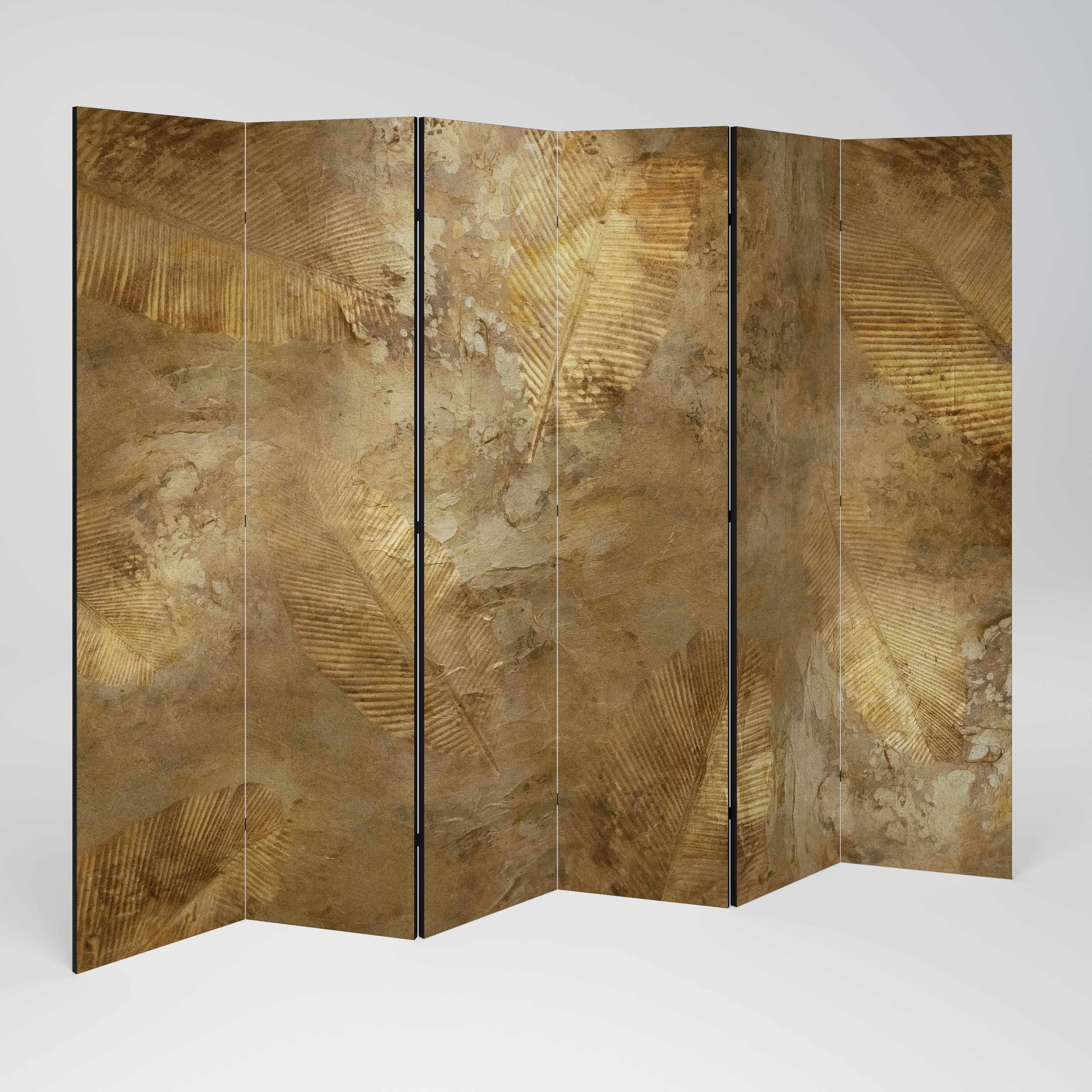 GILDED LEAF CASCADE 6-Panel Room Divider