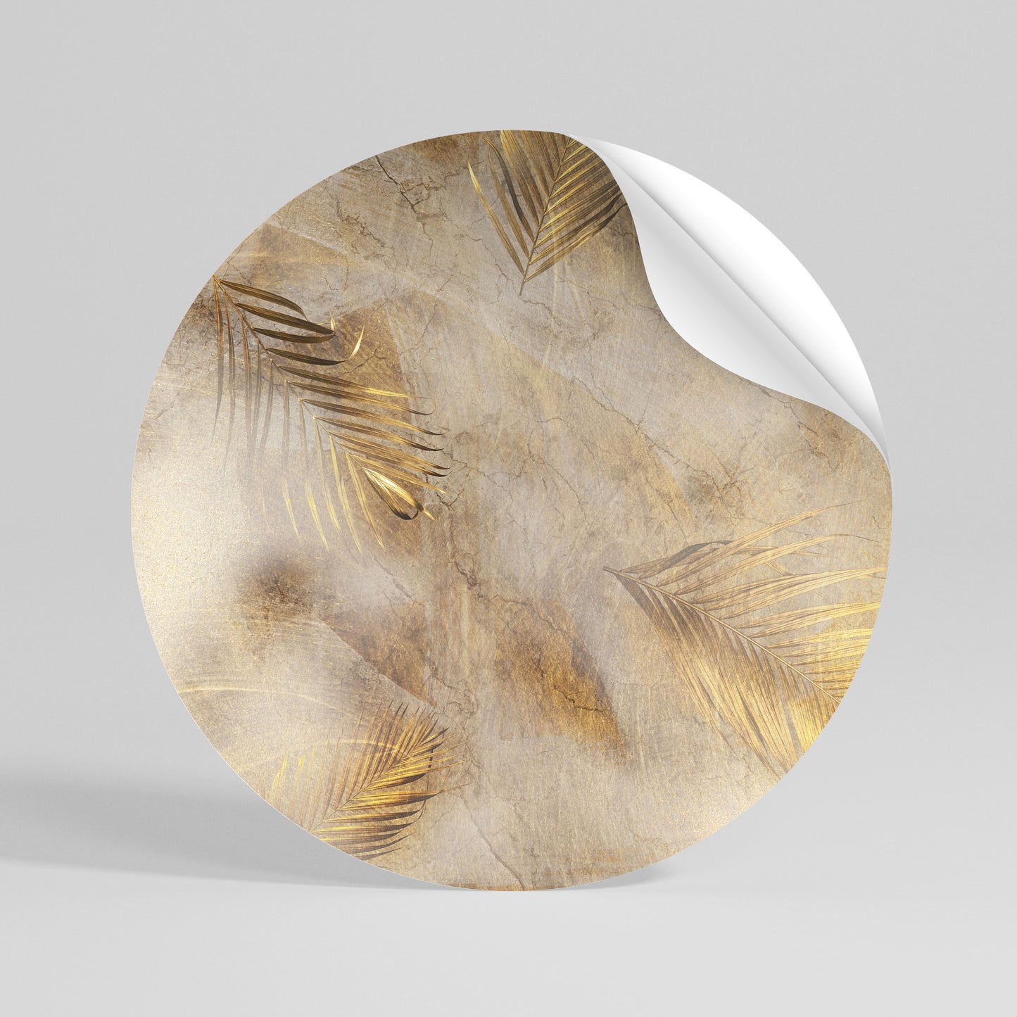 LEAVES OF SPLENDOR Kulatá samolepka