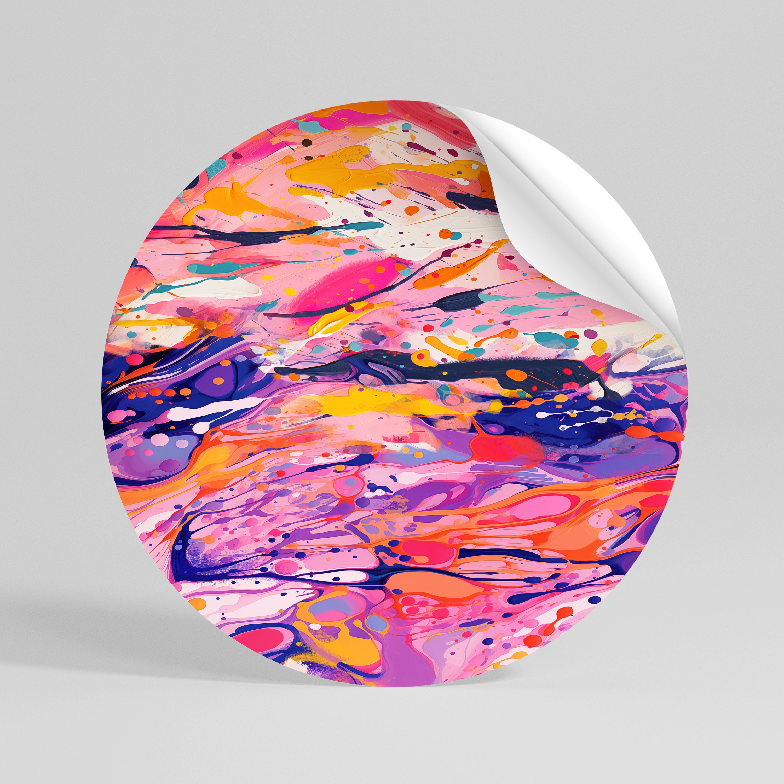 EXPRESSIVE ECHOES Kulatá samolepka