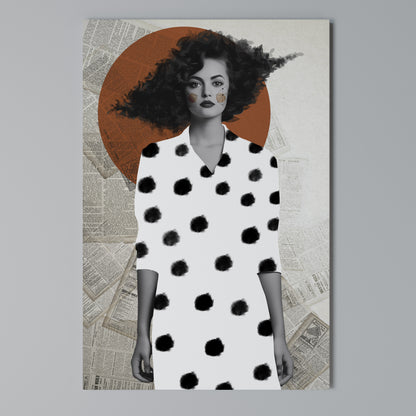 CLASSIC COOL DOTS Vertical Canvas Print