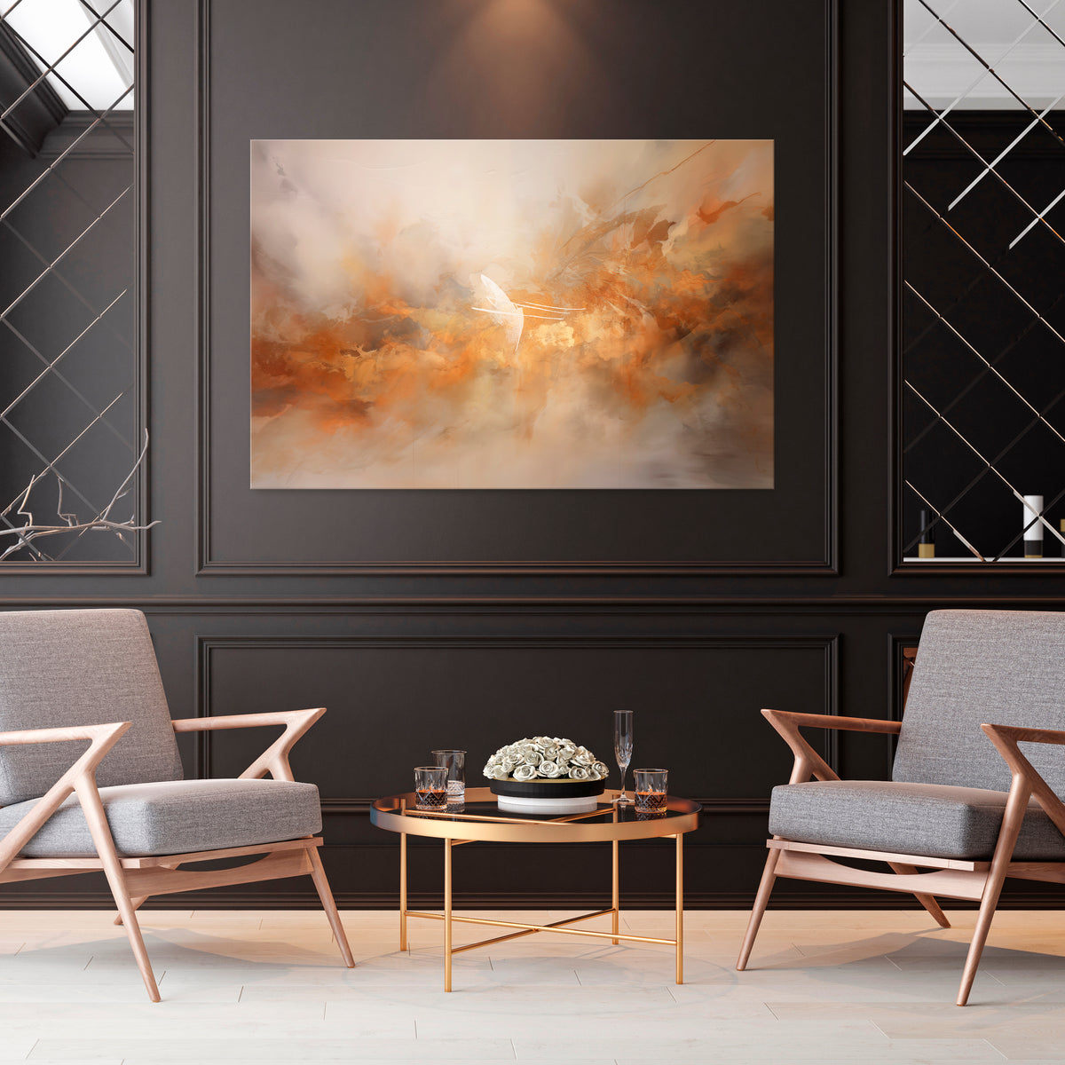 AMBER WHISPERS Horizontal Canvas Print