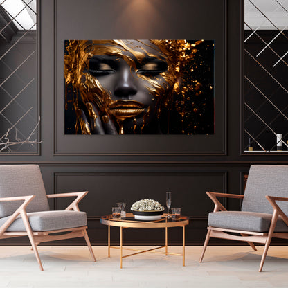 GOLDEN GODDESS Horizontal Canvas Print