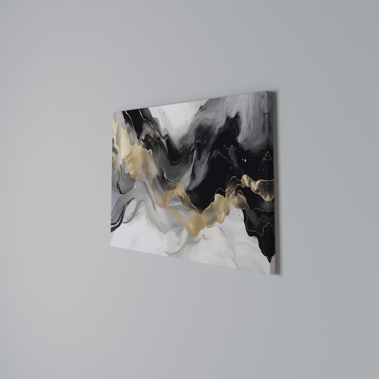 BLACK AND WHITE CONFLUENCE Horizontal Canvas Print