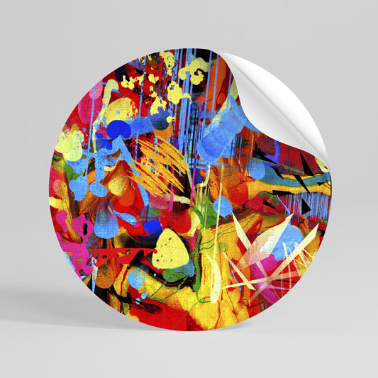 ABSTRACT RHAPSODY Kulatá samolepka