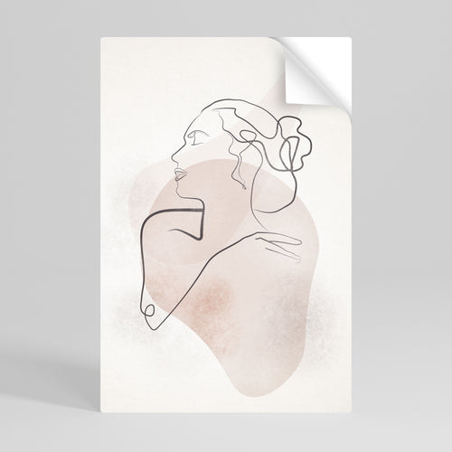 GRACEFUL LINES Peel and Stick Vertical Poster