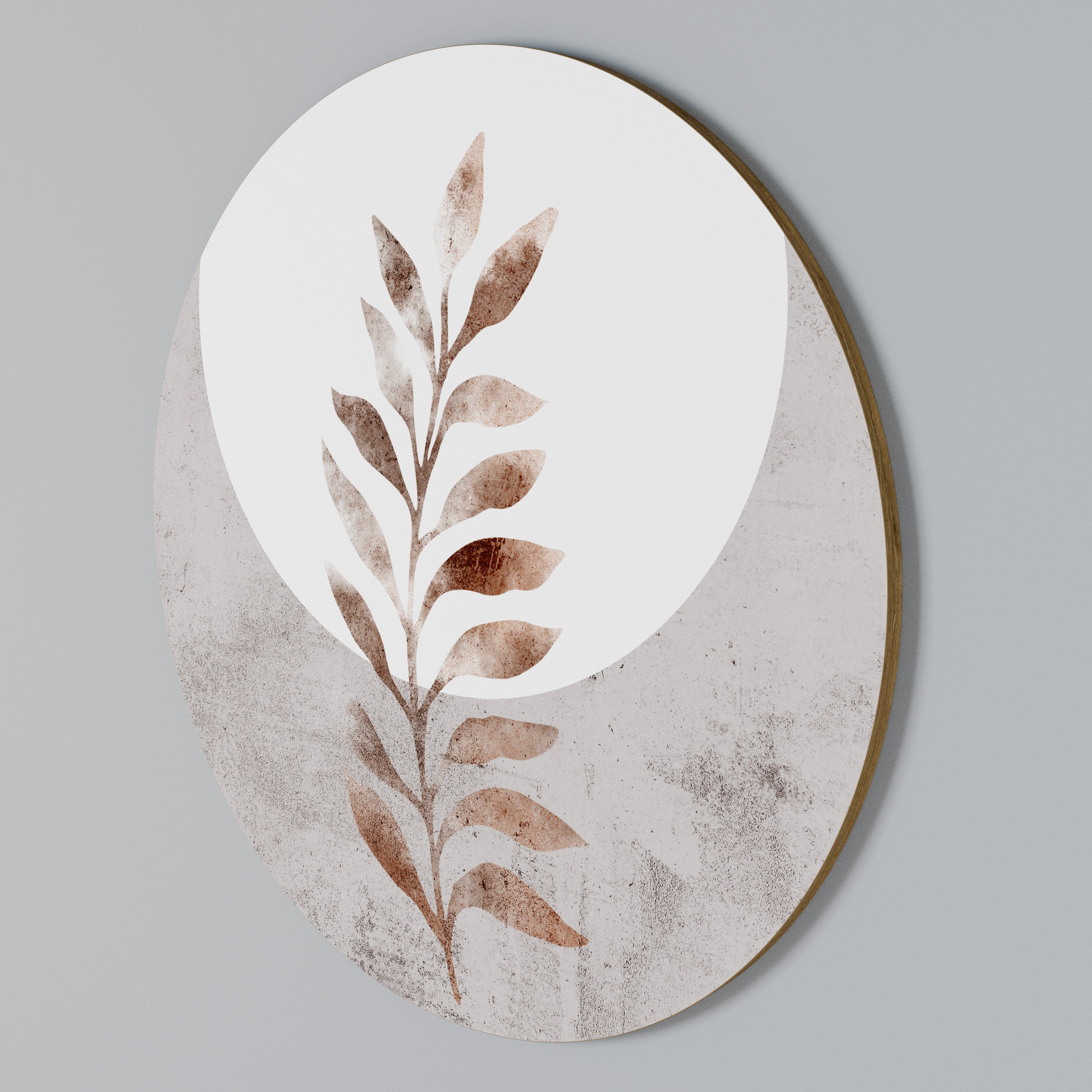 LEAF RADIANCE Round Wall Art