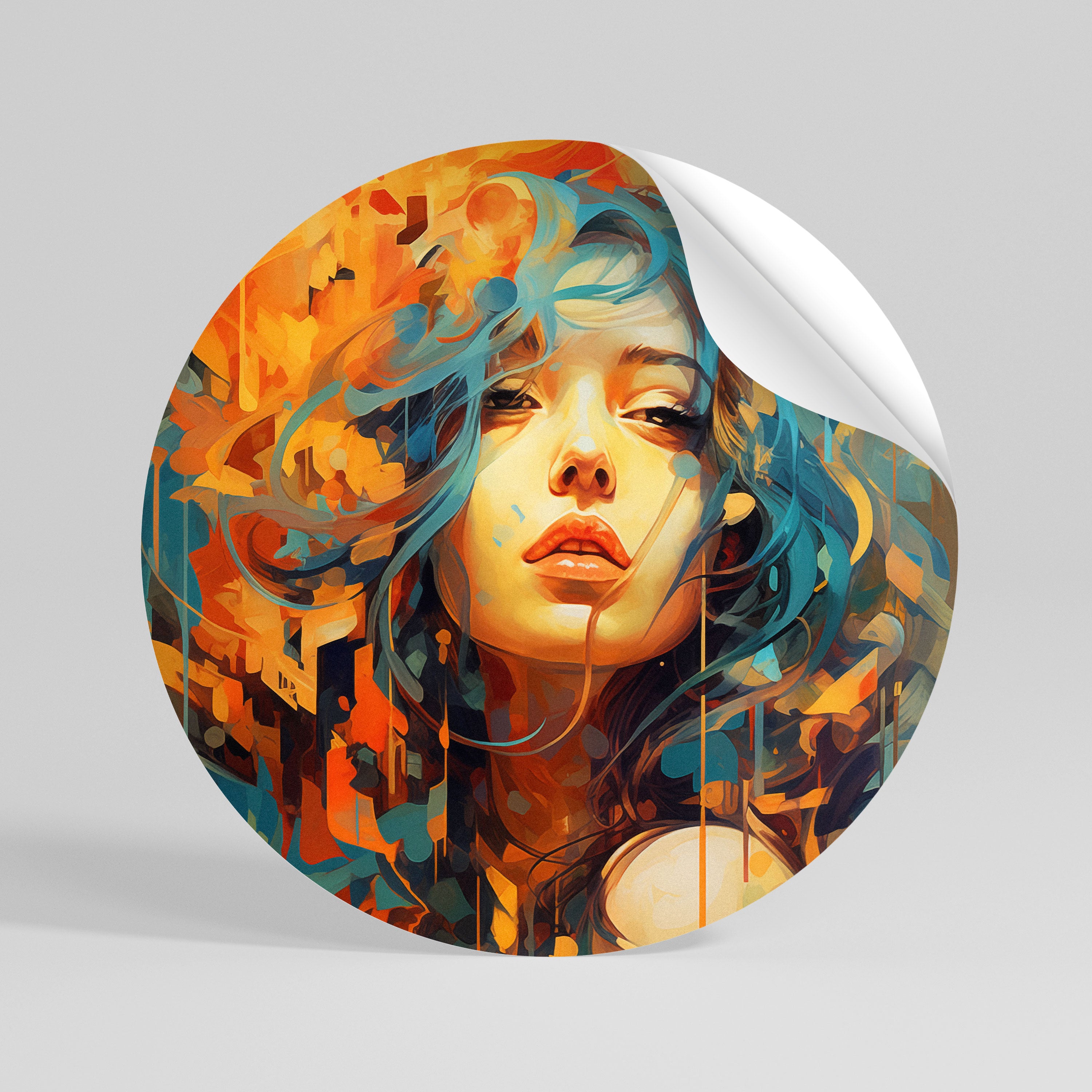 RAINBOW MUSE Kulatá samolepka