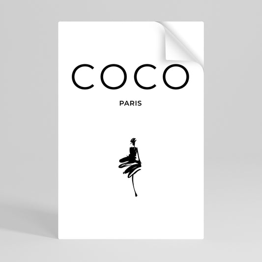 COCO CHANEL - TIMELESS ELEGANCE Svislý samolepicí plakát