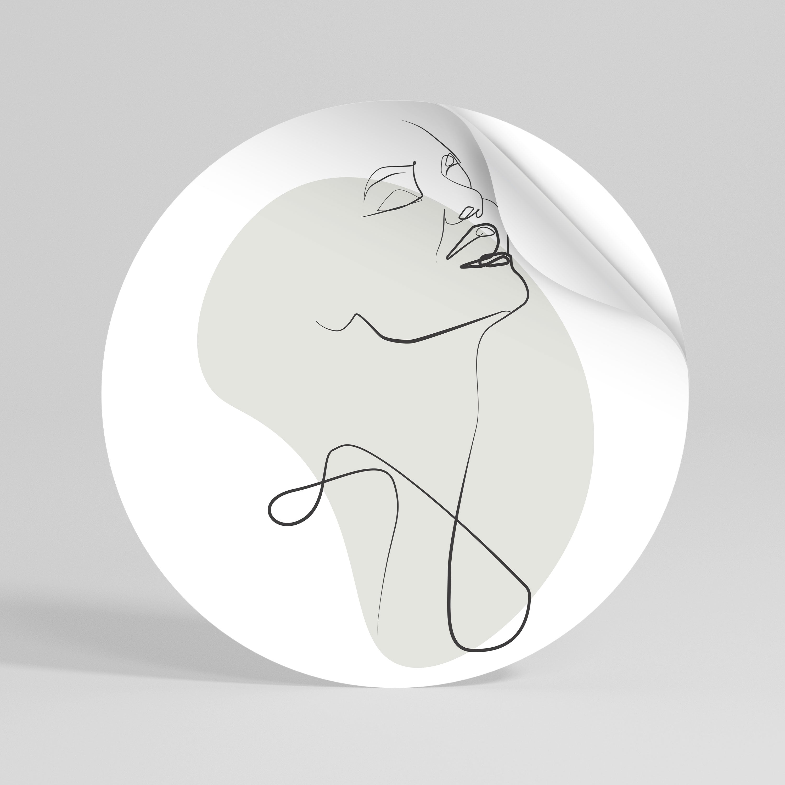 SUBTLE SIMPLICITY Kulatá samolepka