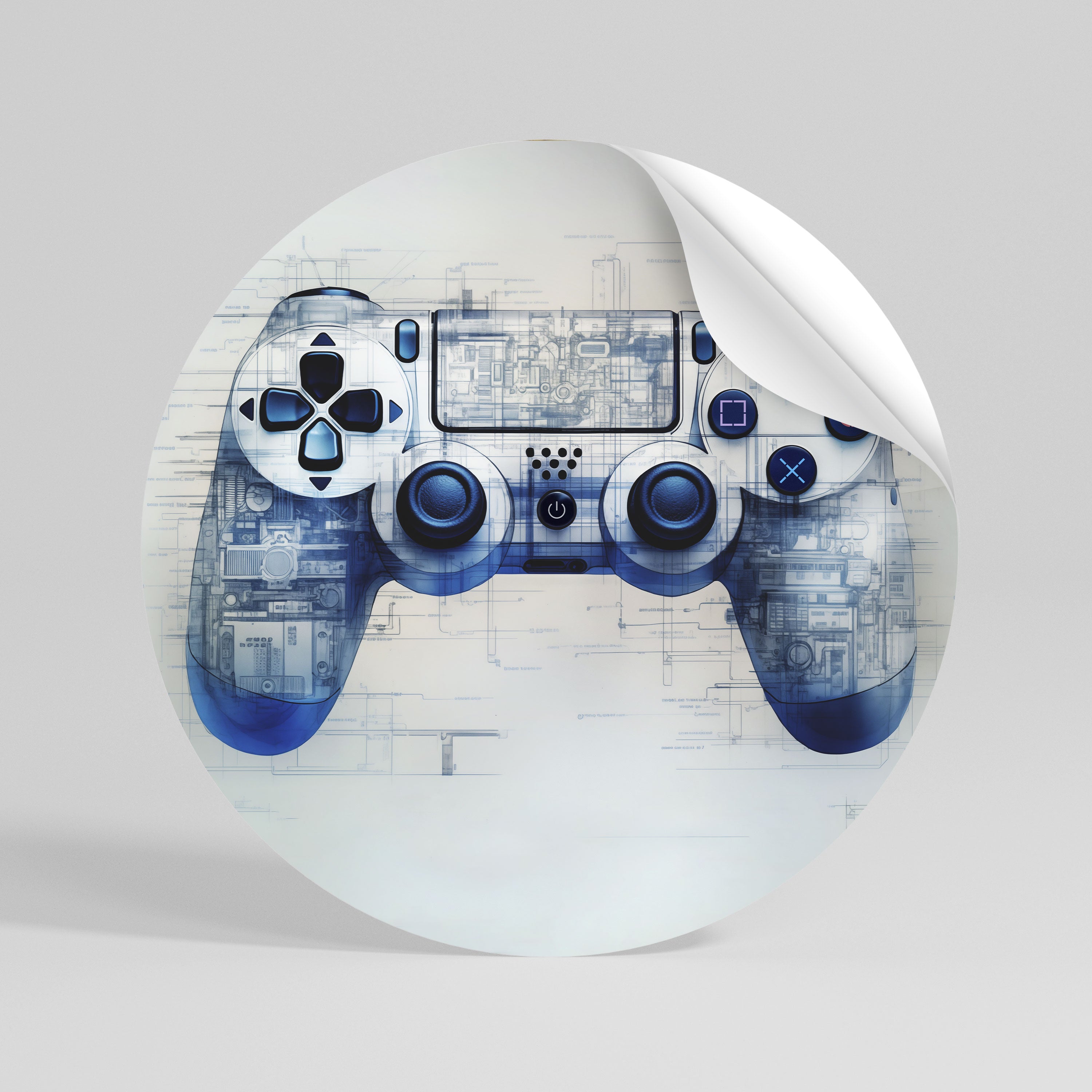 CYBER SCAPE PAD Kulatá samolepka