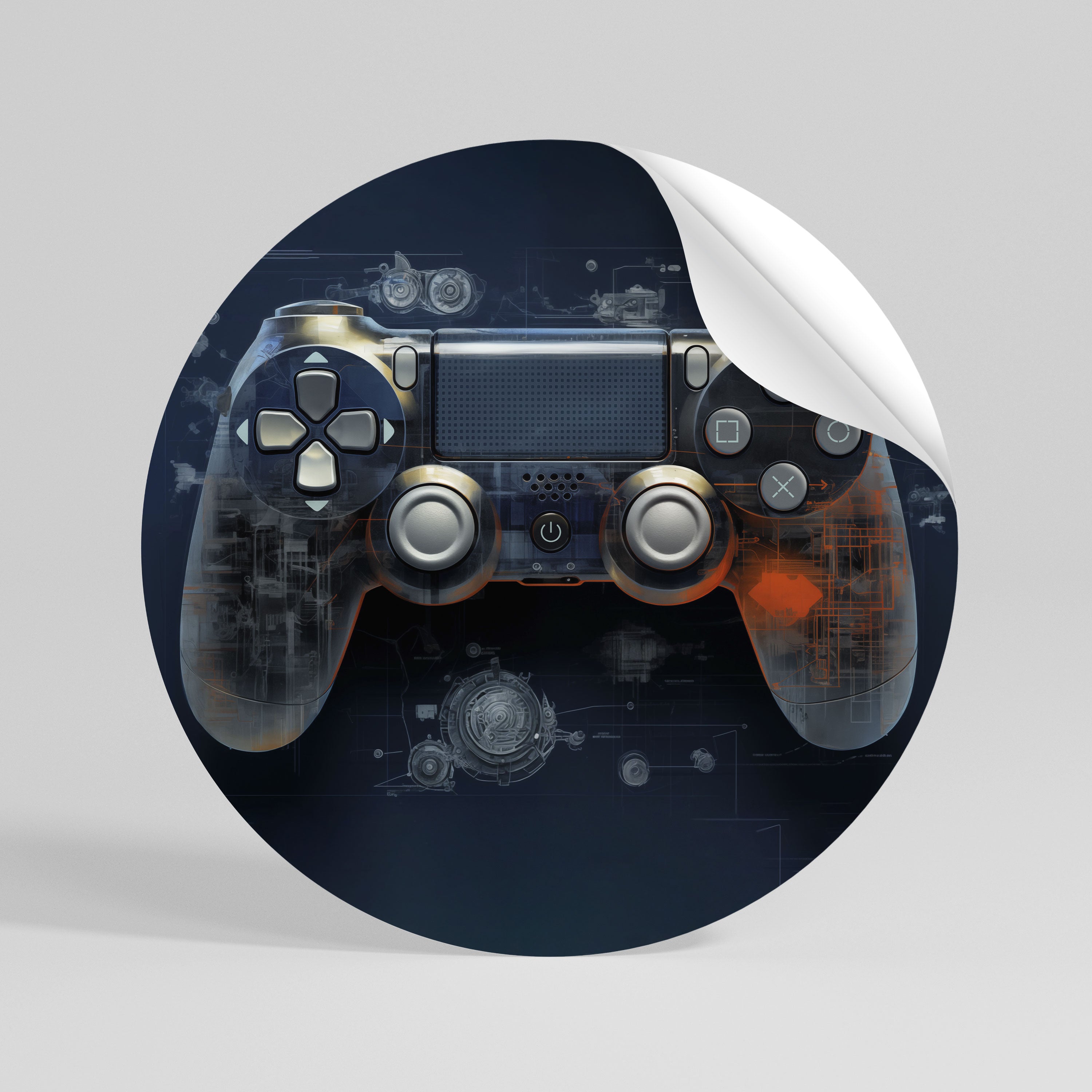 VIRTUAL VELOCITY PAD Kulatá samolepka