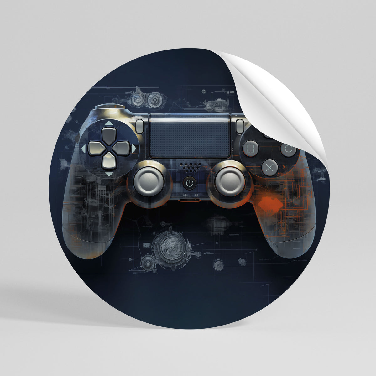 VIRTUAL VELOCITY PAD Kulatá samolepka