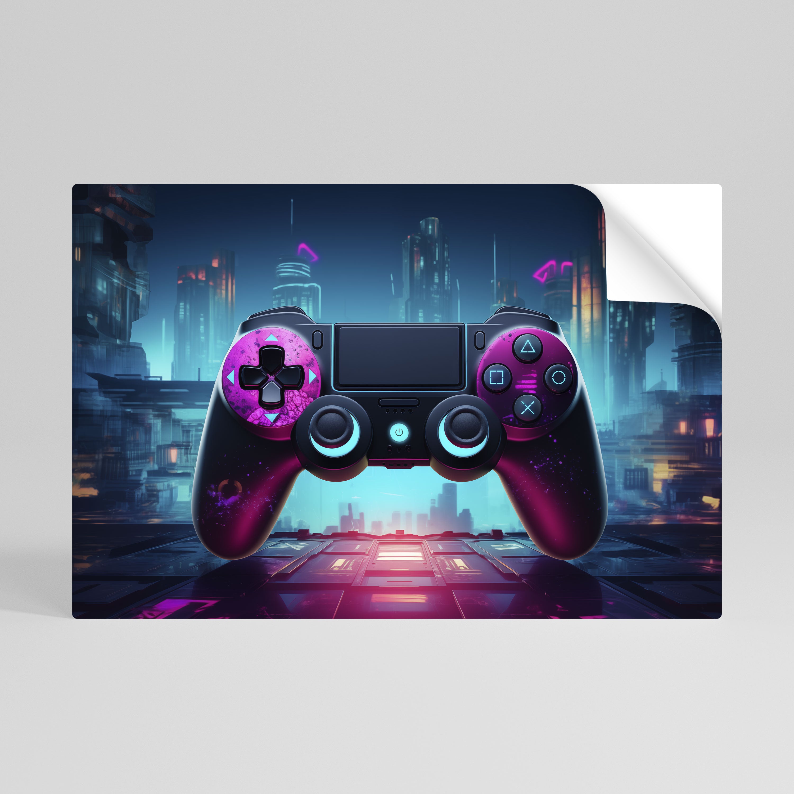SYNTHWAVE PAD Vodorovný samolepicí plakát