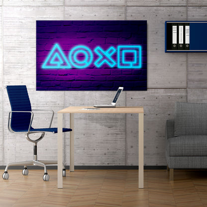NEON PULSE GAMING Horizontal Canvas Print