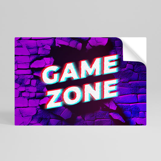 LUMINOUS GAME ZONE Vodorovný samolepicí plakát