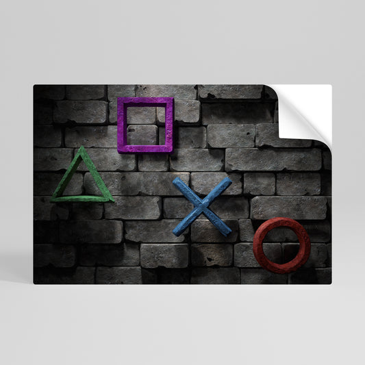 UNDERGOUND CONSOLE ICONS Vodorovný samolepicí plakát