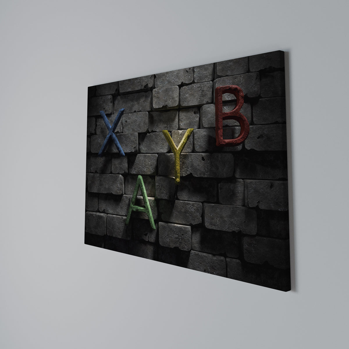 GAMER BRICK LETTERS Horizontal Canvas Print