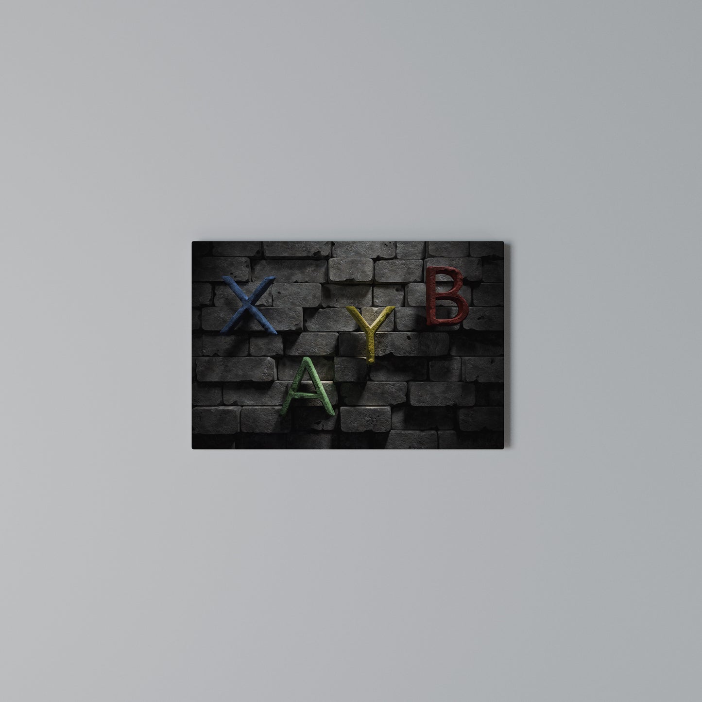 GAMER BRICK LETTERS Horizontal Canvas Print