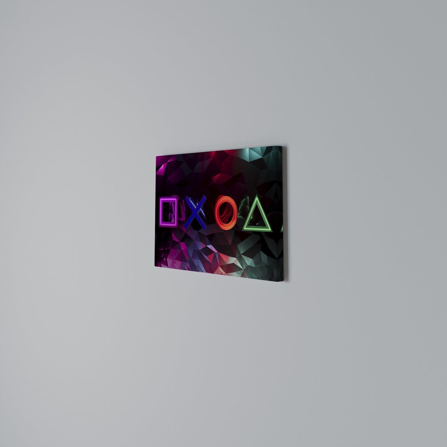 GEOMETRIC GAMER ICONS Horizontal Canvas Print