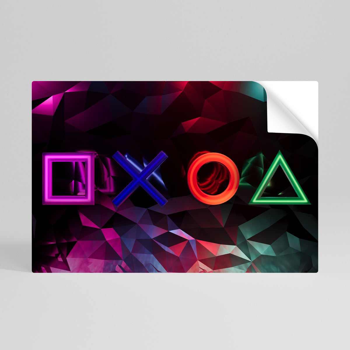 GEOMETRIC GAMER ICONS Vodorovný samolepicí plakát