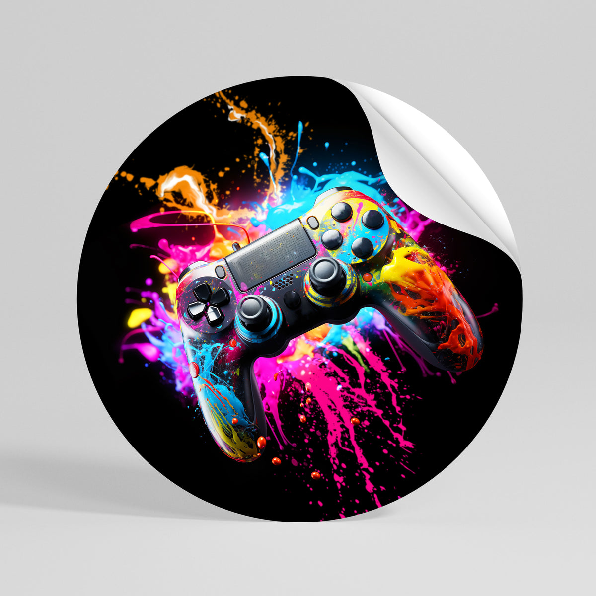 GAMING LUSH Kulatá samolepka