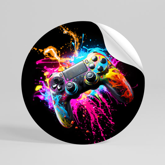 GAMING LUSH Kulatá samolepka